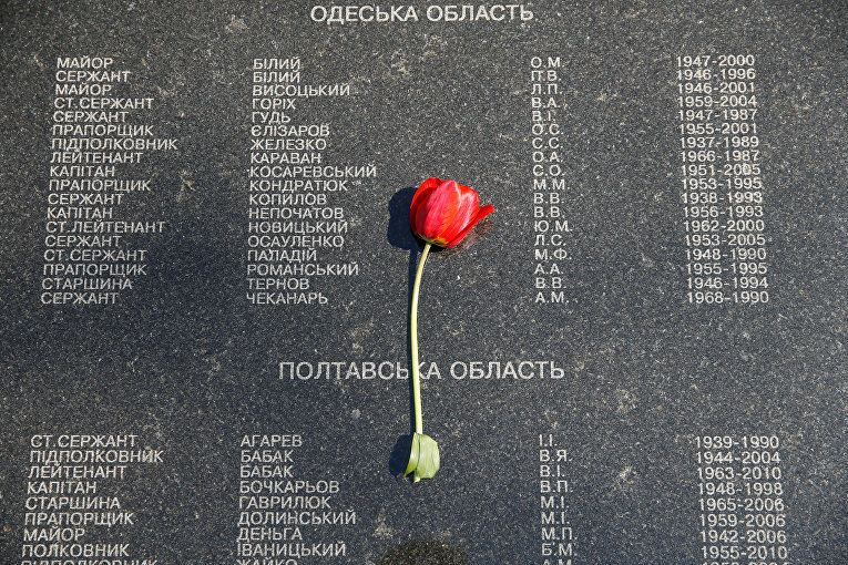 Церемония поминовения жертв Чернобыльской катастрофы