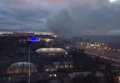 Пожар на территории завода в Подмосковье. Видео