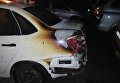 В Днепре на стоянке сгорели пять автомобилей