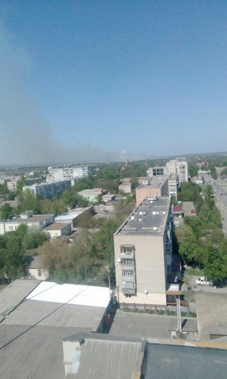 Пожар на складе боеприпасов в Балаклее Харьковской области