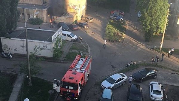 На месте пожара в Киеве