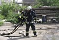 Работа пожарных ГУ ГСЧС Украины в Запорожской области