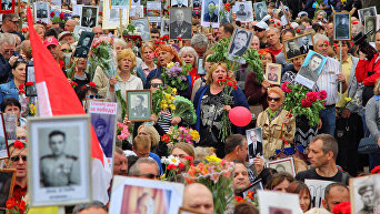Шествие ко Дню Победы в Одессе 9 мая 2018 года