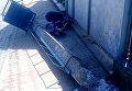 На месте падения столба, в результате чего погиб ребенок в Мукачево