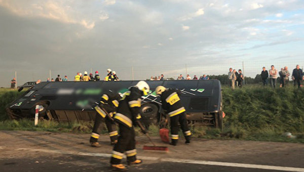 Автобус с украинцами разбился в Польше