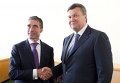 Встреча президента Украины Виктора Януковича с Генеральным секретарем НАТО Андерсом Фог Расмуссеном в Нью-Йорке.