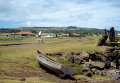 Поселок Ханга Роа - единственный населенный пункт острова Пасхи