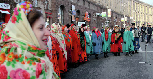 Открытие новогодне-рождественского поселка в Киеве