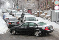 Снегопад стал причиной множесва пробок на столичных дорогах