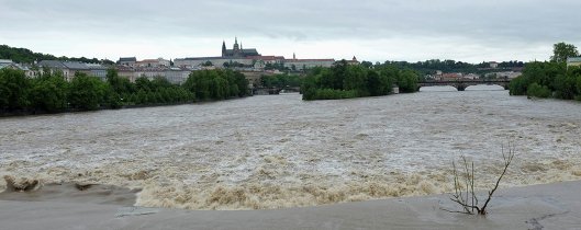 Повышение уровня воды в Праге