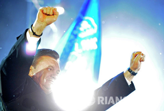 Митинг в поддержку кандидата в президенты Украины Виктора Януковича прошел в Киеве
