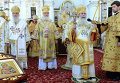 Божественная литургия на Соборной площади Киево-Печерской Лавры