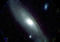 Снимок Туманности Андромеды - галактики М31 - сделанный камерой телескопа. Архивное фото