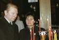 Леонид Кучма с супругой Людмилой в храме Новгорода