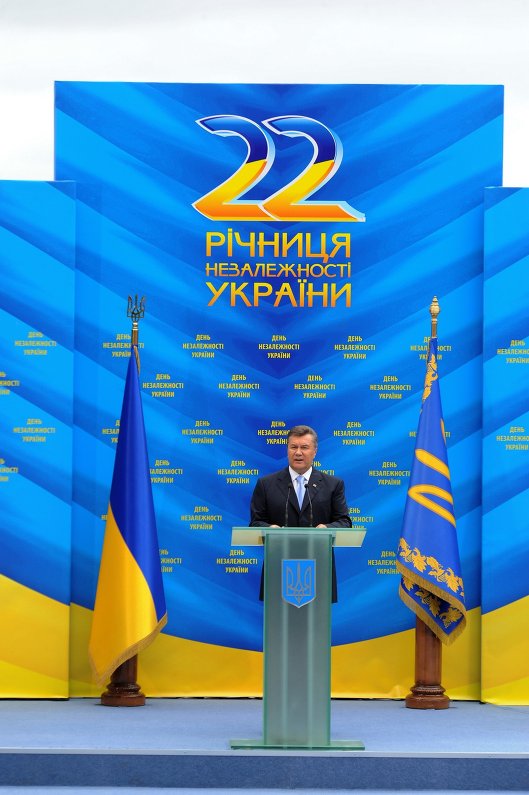 Президент Виктор Янукович на праздновании Дня независимости Украины