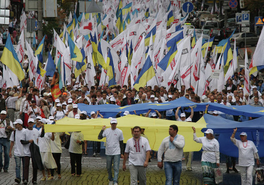 Акция оппозиции на День Независимости Украины