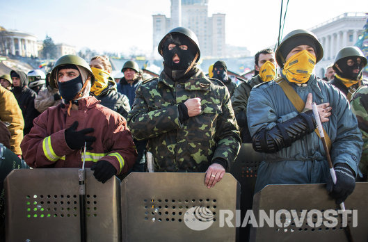 Участники Самообороны Майдана. Архивное фото