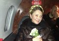 Юлия Тимошенко после освобождения из тюрьмы. Фото с места события