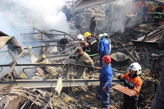 Взрыв на заправке в Киевской области