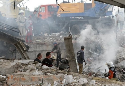 Ликвидация последствий взрыва на заправке в Киевской области