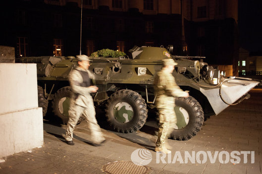 Военные учения в центре Киева