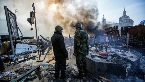 Ситуация на Майдане Незалежности во время протестов. Архивное фото