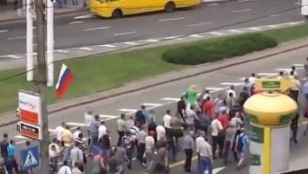Шахтеры прошли маршем мира в Донецке