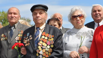 Ветераны на параде в Кривом Роге. Архивное фото