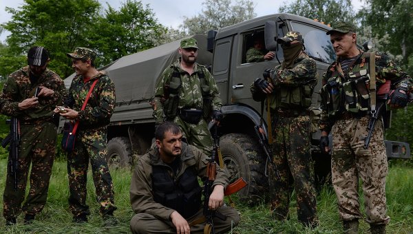 Бойцы батальона Восток в Донецкой области