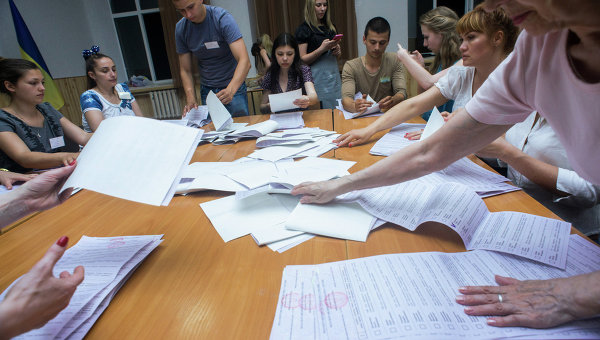 Подсчет голосов на внеочередных выборах президента Украины