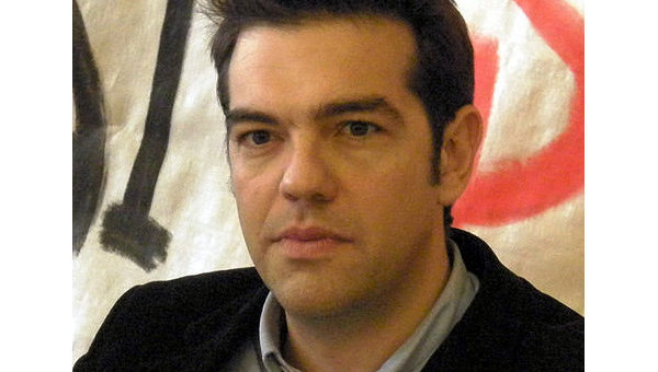 Лидер греческой Коалиции радикальных левых (СИРИЗА) Алексис Ципрас