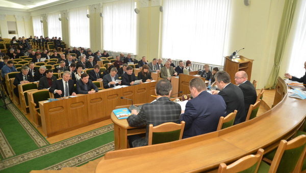 Заседание Луганского облсовета. Архивное фото