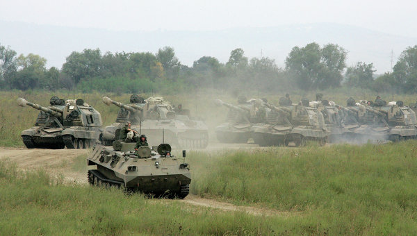 Тактические учения артиллерийских батарей Сухопутных войск
