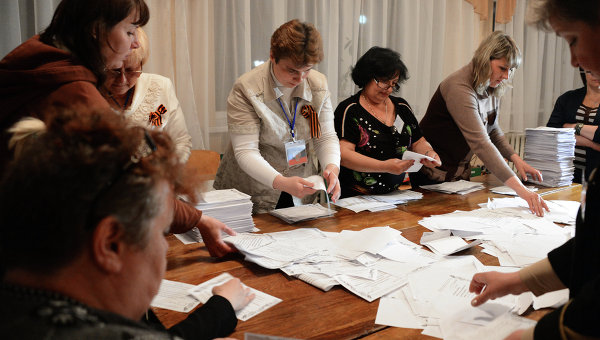 Подсчет голосов по итогам референдума в Украине