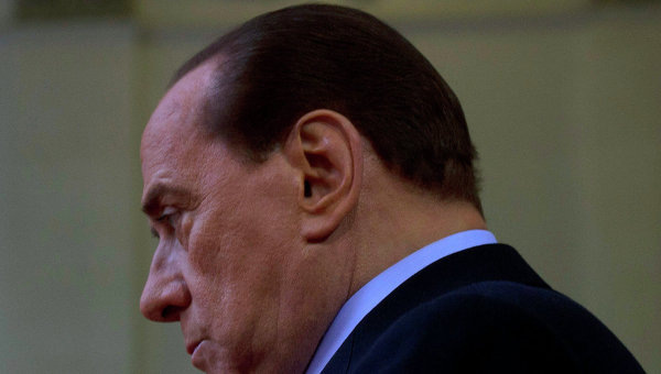 Экс-премьер-министр Италии Сильвио Берлускони во Дворце экспозиций в Риме