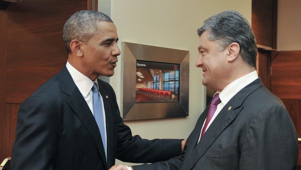 Барак Обама и Петр Порошенко