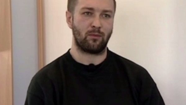 Активист Правого сектора Артем Головко, задержанный в РФ. Стоп-кадр с видео