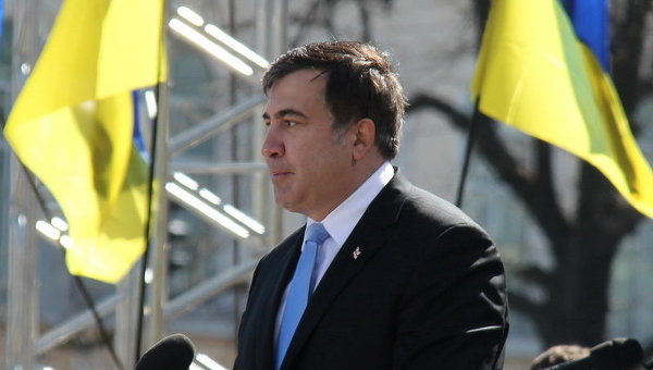 Экс-президент Грузии Михаил Саакашвили на съезде Батькивщины