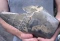 Осколки артиллерийского снаряда найденные во дворе в Красном Лимане