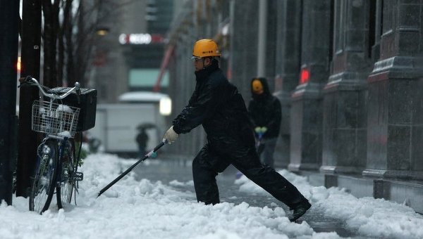 Последствия снегопада в Японии. Фото с места событий