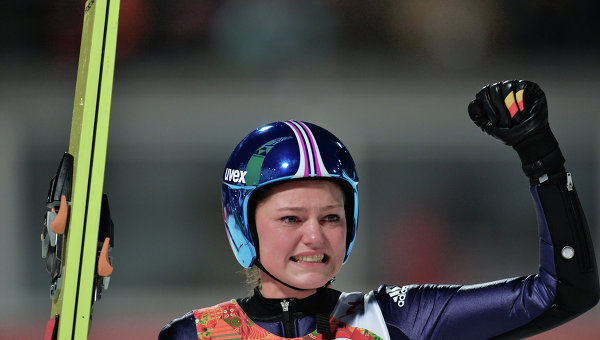 Карина Фогт (Германия) в финале индивидуальных соревнований по прыжкам