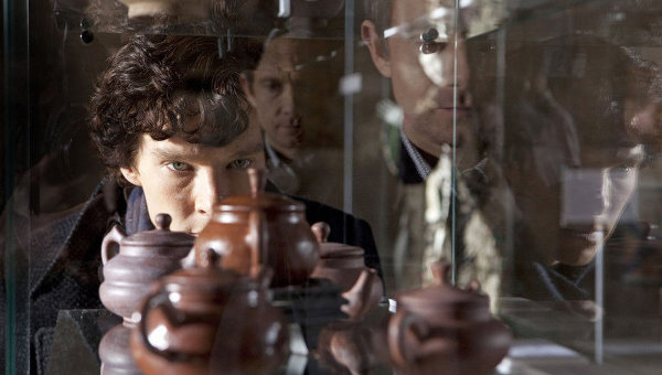 Британский актер Бенедикт Камбербэтч - кадр из сериала Шерлок