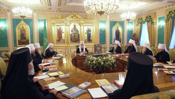 Заседание Священного Синода РПЦ в Москве
