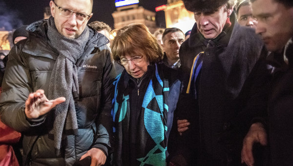 Глава европейской дипломатии Кэтрин Эштон на Майдане
