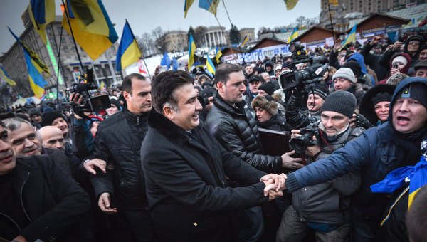 Михаил Саакашвили на Майдане в Киеве. Архивное фото