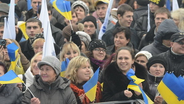 Акция Партии регионов - Строим Европу в Украине!