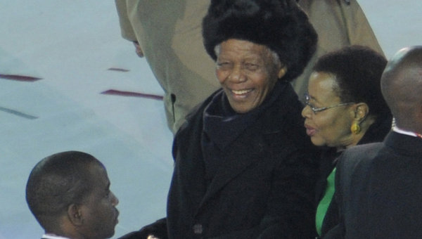Нельсон Мандела и его супруга Граса Машел