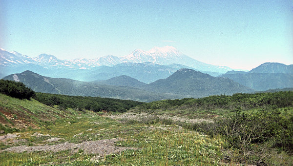 Вид на Жупановский вулкан