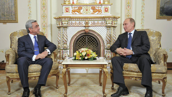 Встреча президента РФ Владимира Путина и президента Армении Сержа Саргсяна