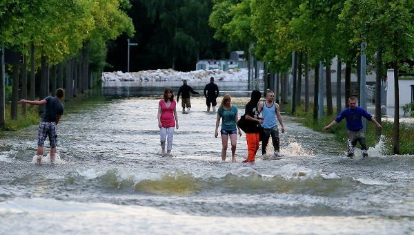 Наводнение в Магдебурге, Германия. Архивное фото
